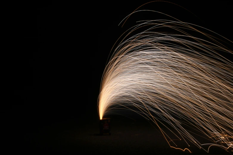 fireworks exploding in the air in the dark sky