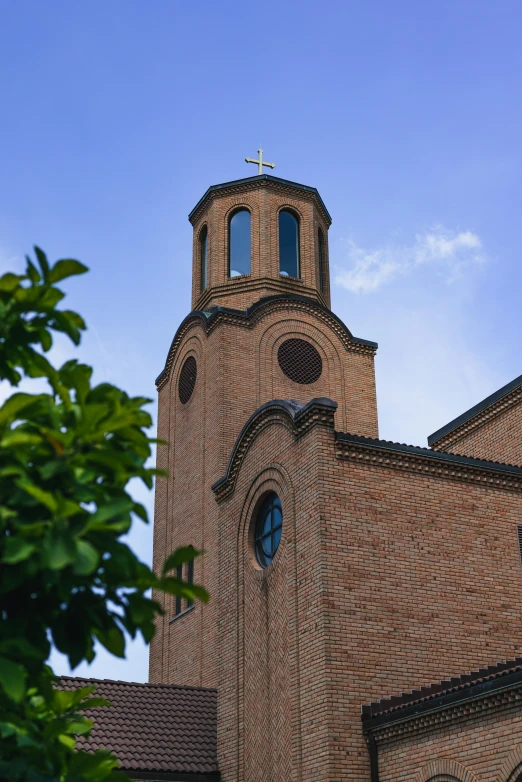 there is an old church with a tower