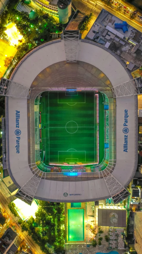 an aerial s of a soccer field