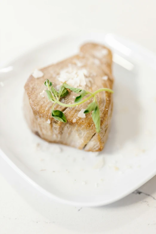 a plate with food on it sitting on a table