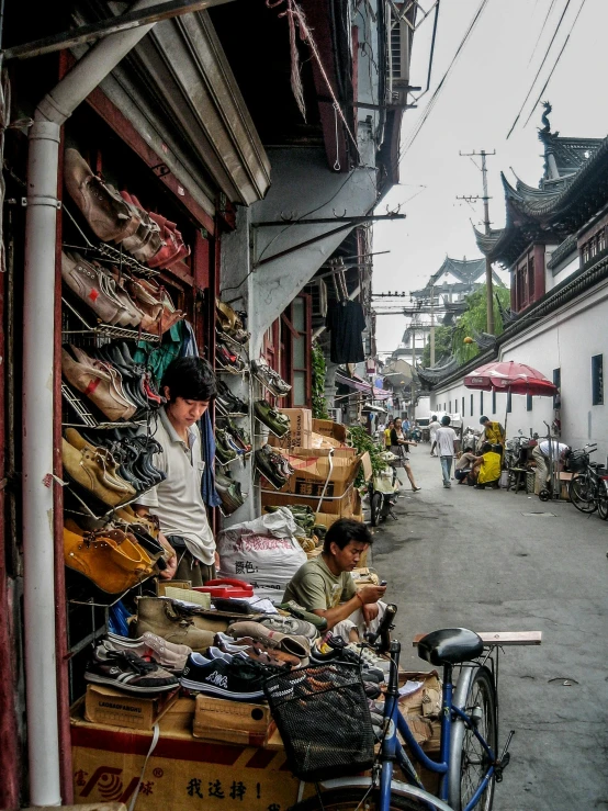 this is an outside market with various items