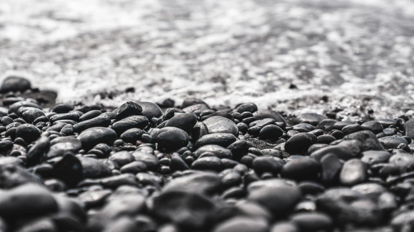 small rocks and gravel near one another