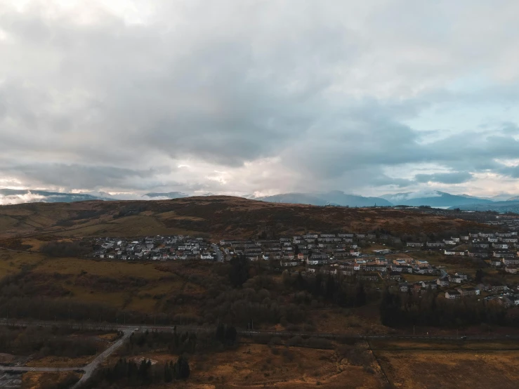 the houses are all over the mountain and on the hillside