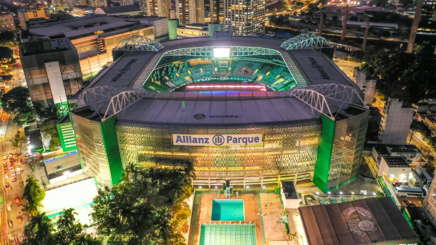 a aerial view of the atlanta sports complex
