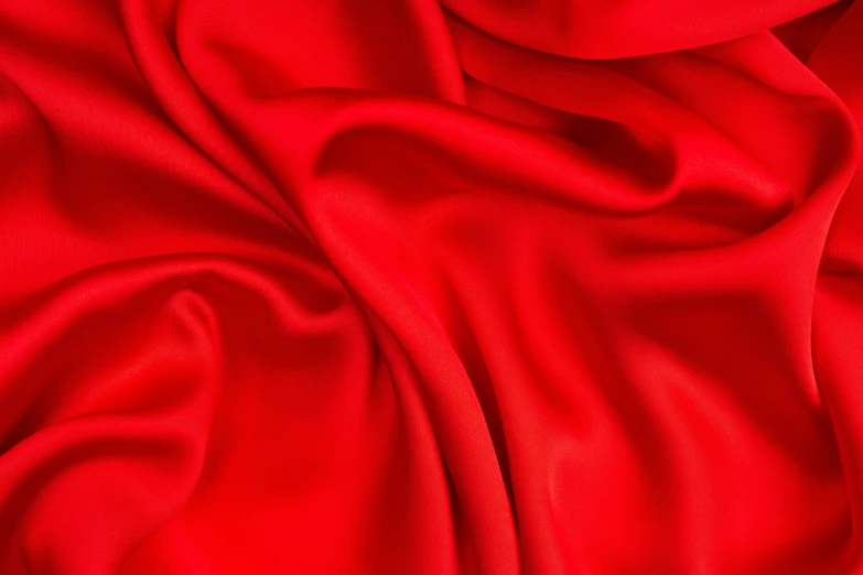 a large red cloth with some ridges on it