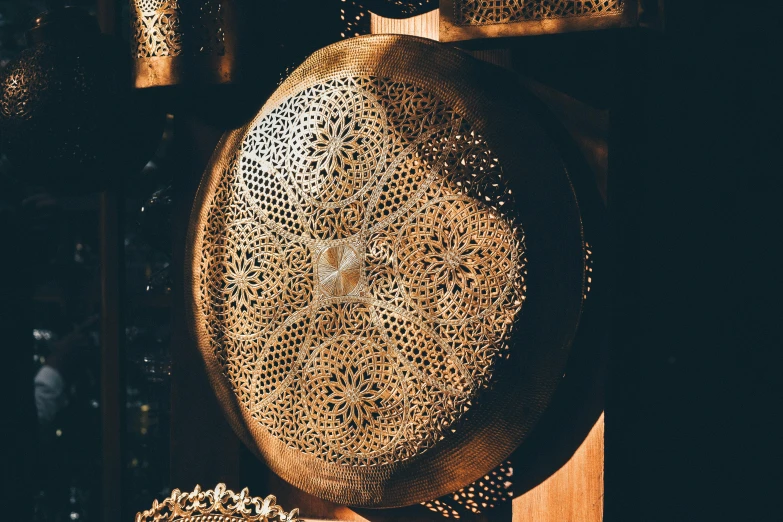 a close - up image of some decorative items in the dark