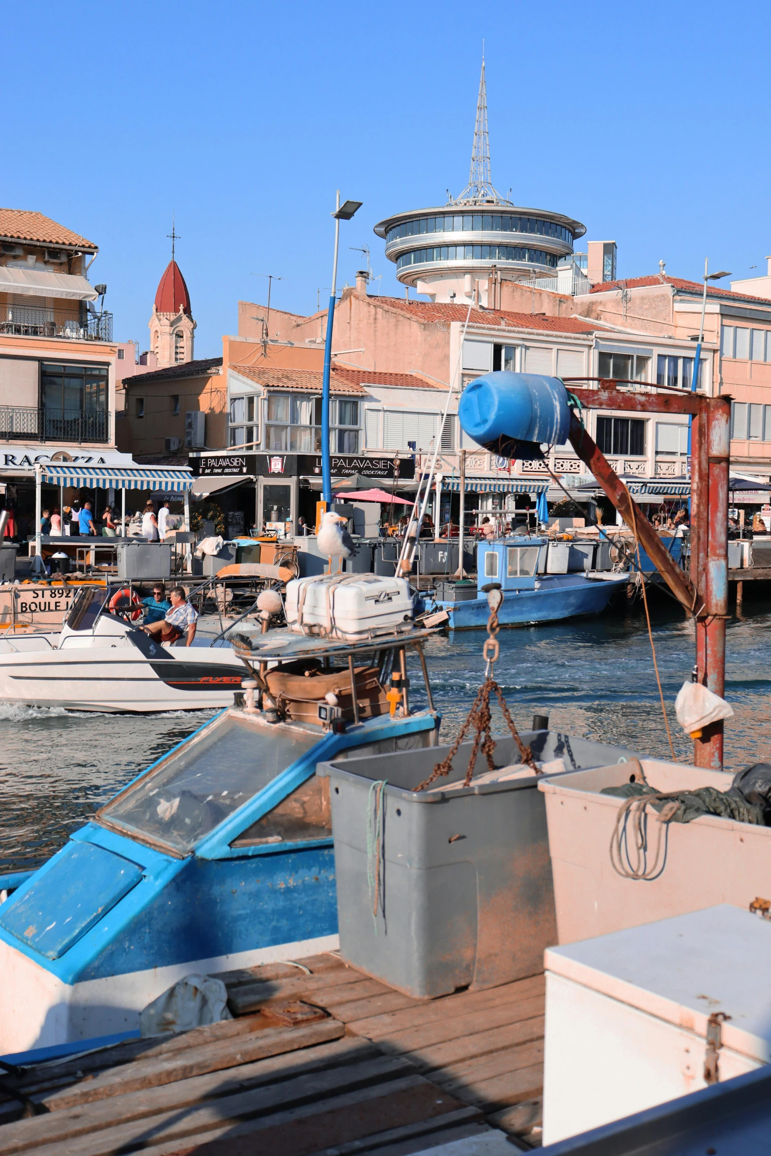 a group of boats that are in the water