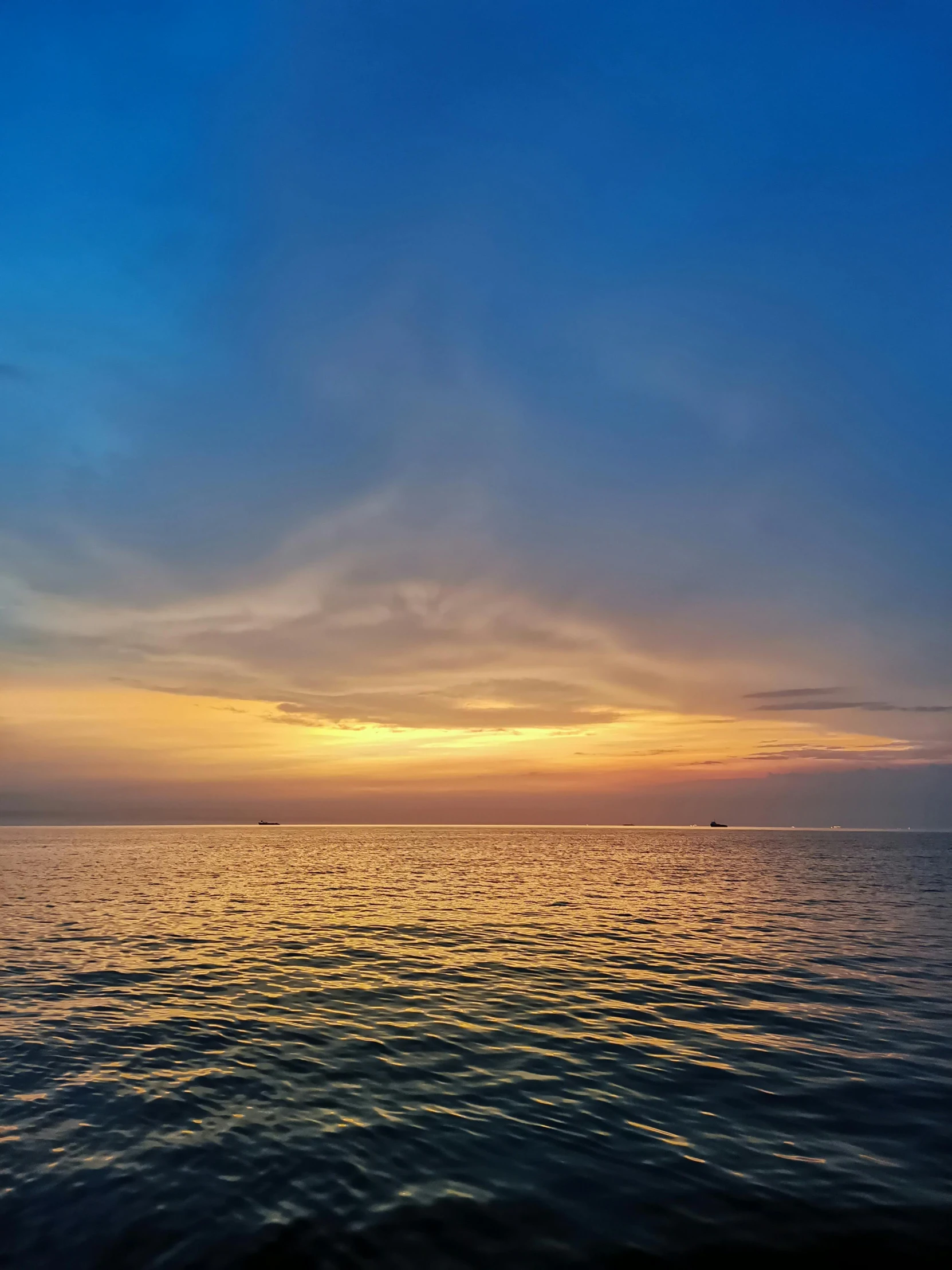 sunset with beautiful ocean in background on calm day