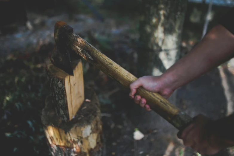 an image of someone's hand holding an axe