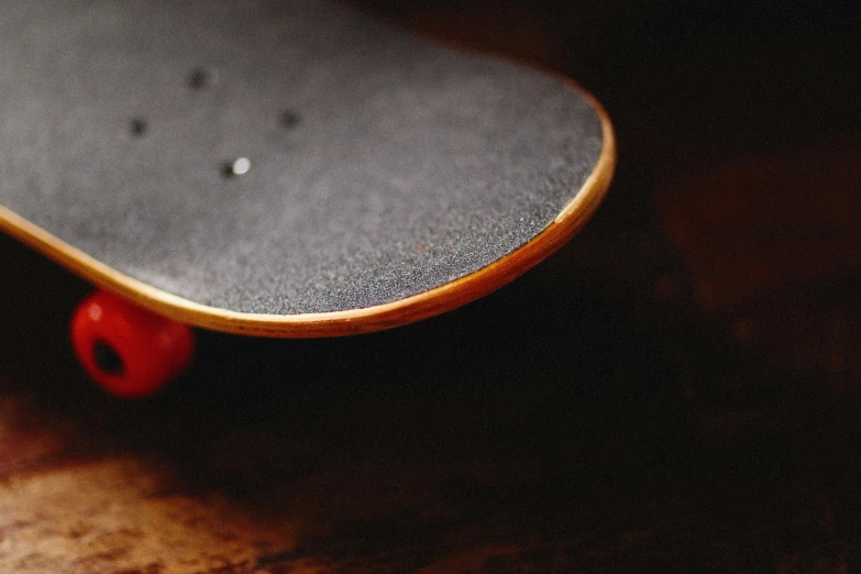 closeup of a skateboard on the ground