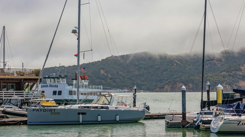 a harbor with boats that have been parked in the water