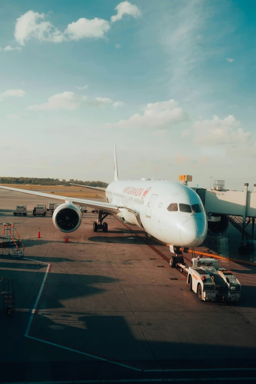 a large airplane sitting on top of an airport runway