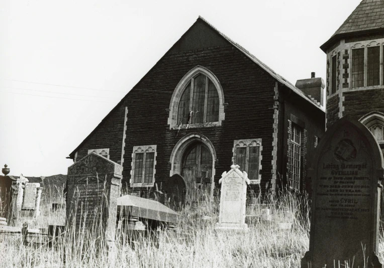 the cemetery contains several large stone headstones