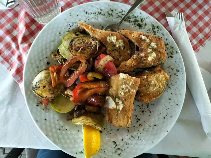 a plate filled with different kinds of food