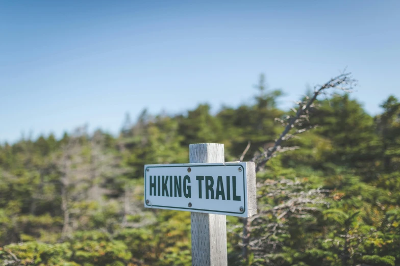 this is an image of a hiking trail sign