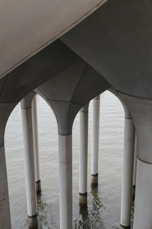 a bridge over a large body of water