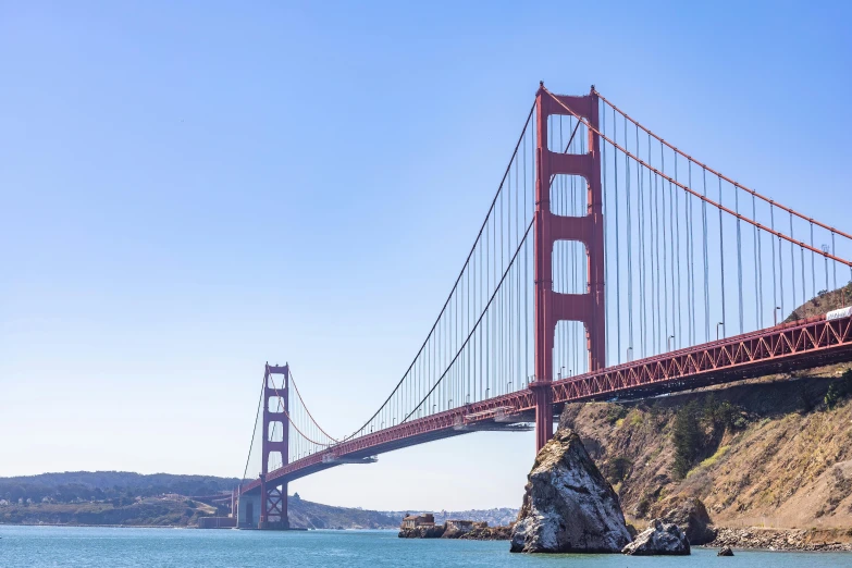 the golden gate bridge spanning the san francisco strait