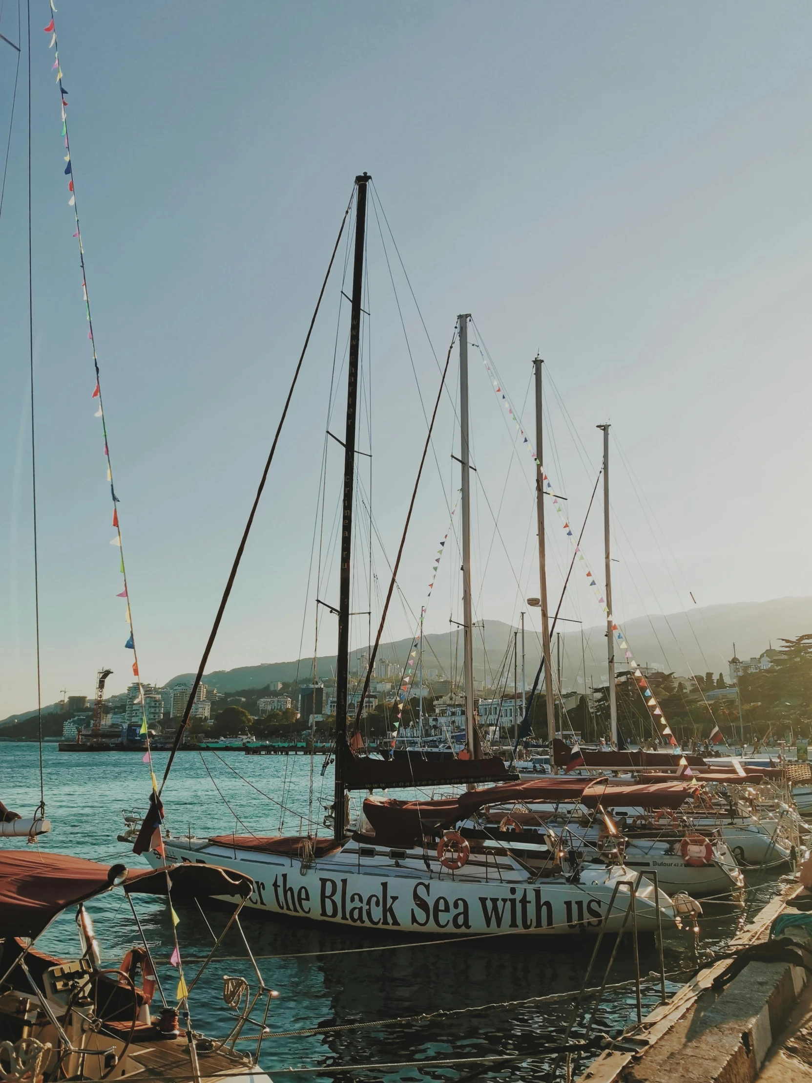 many boats at dock are in the water