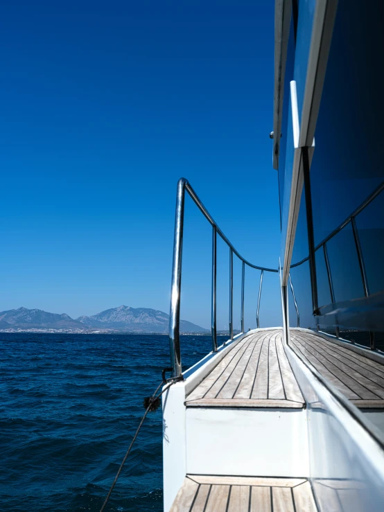 the deck of a boat in the water