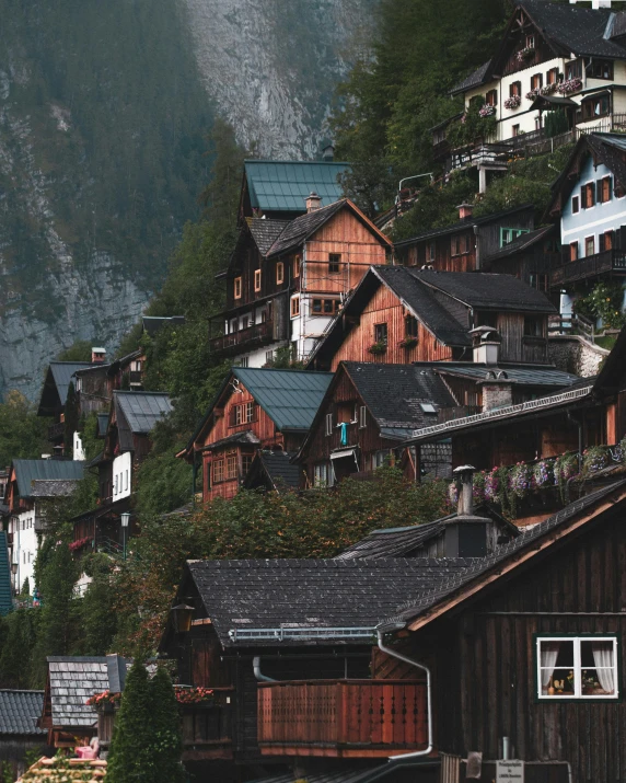 an image of a mountain village from the outside