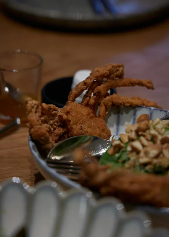 a plate that has some food on it