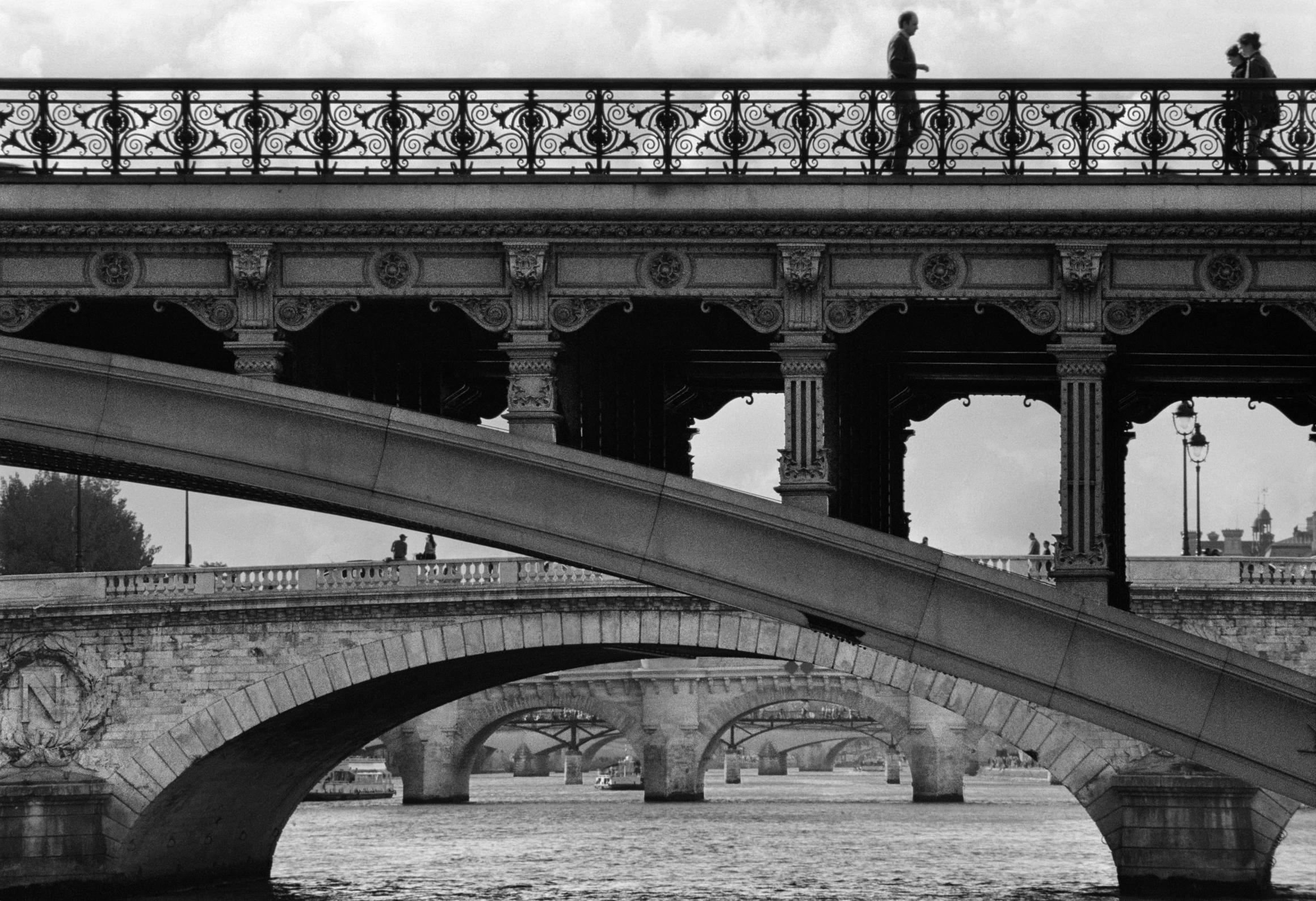 the city has two bridges that cross over the water