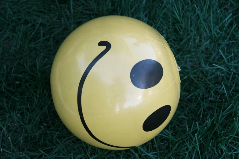 the black dots are on a plastic yellow ball