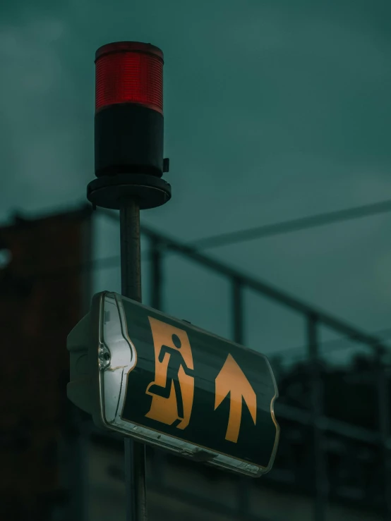 a close up view of a traffic sign