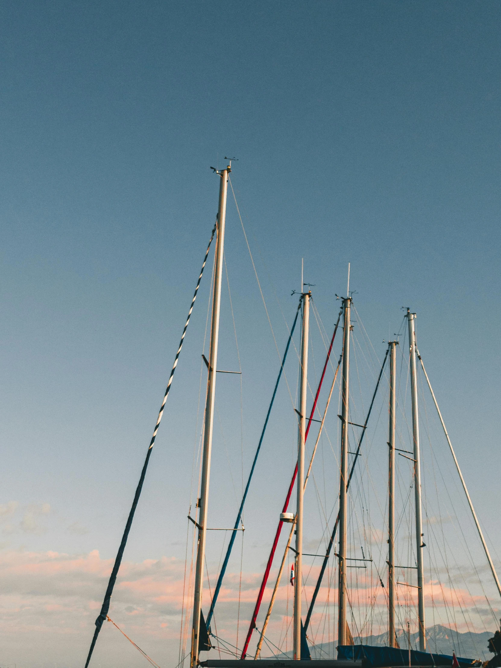 sailboat in the water with several masts