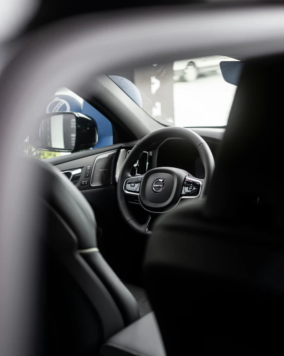 a car is seen through the dash board