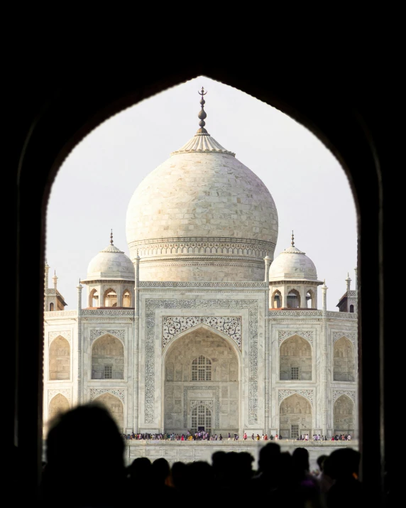 view of an ancient white marble building from the inside