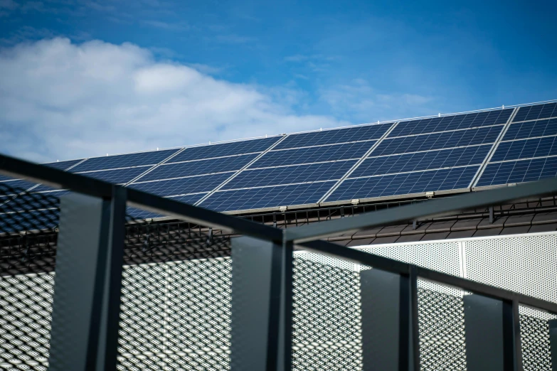 there is a lot of solar panels on this building