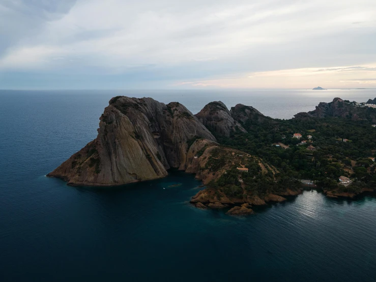 an island with several smaller islands in the middle