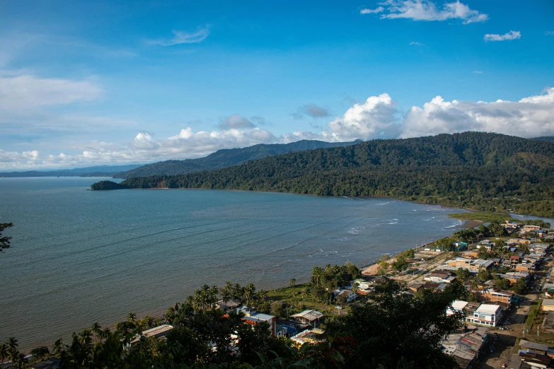 a small town on a large body of water