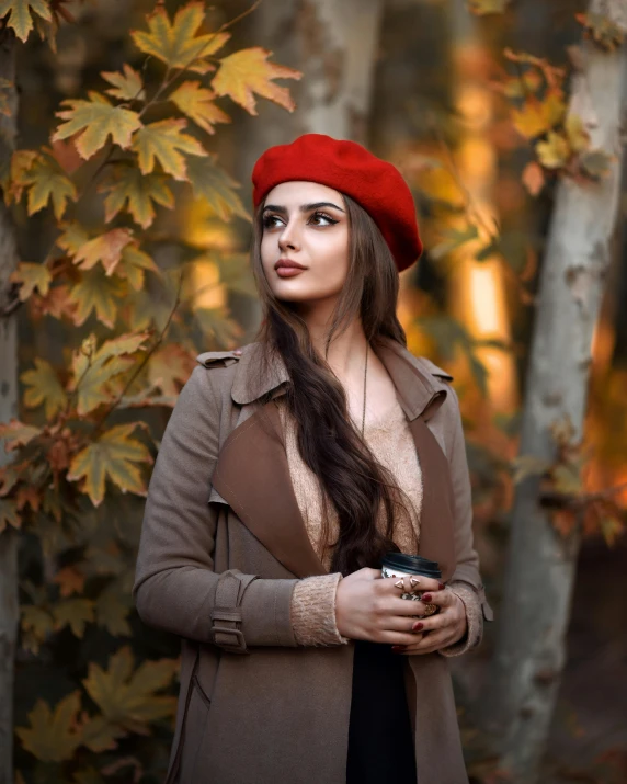 a young woman is posing for a portrait