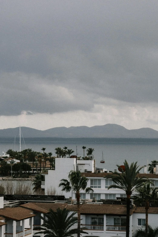 a view of a cloudy sky over a body of water