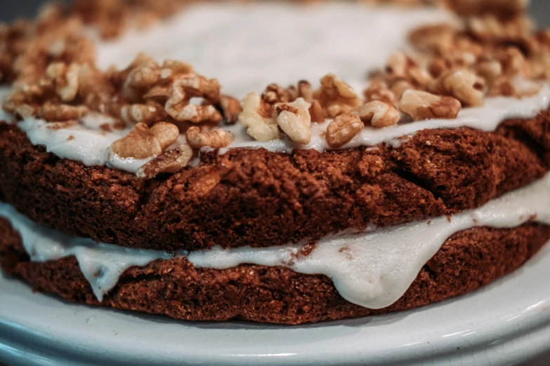 a big cake sitting on top of a white plate