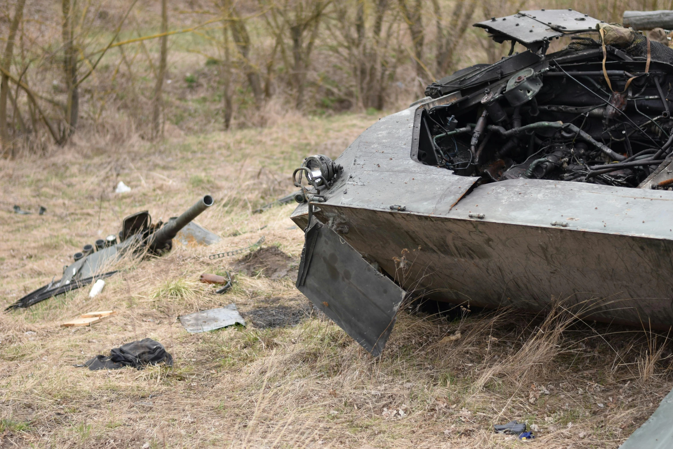 the bottom of a vehicle lying on its side