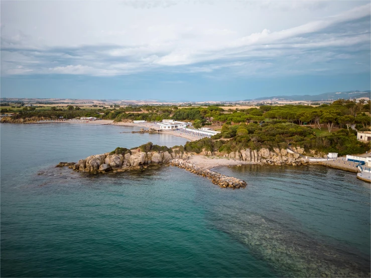 an aerial s of the coastline from a bird's eye view