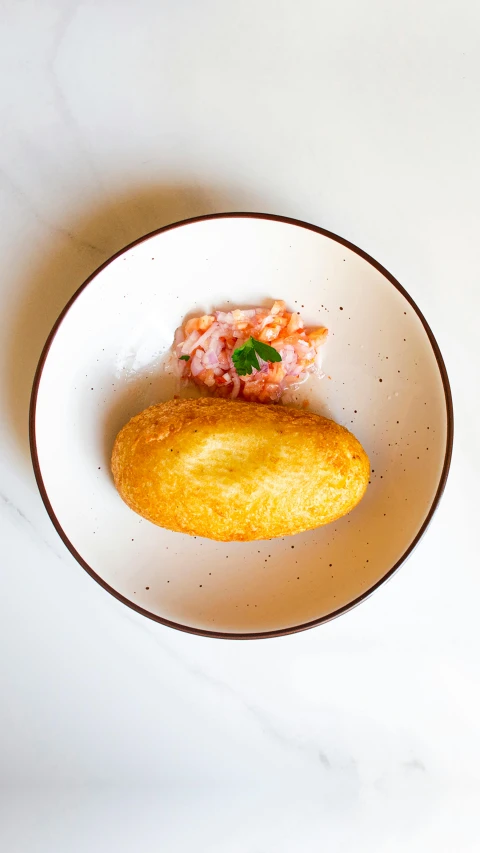 food is in a bowl on a table