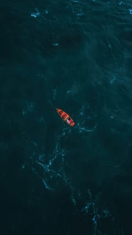 a boat in the water with its paddle out