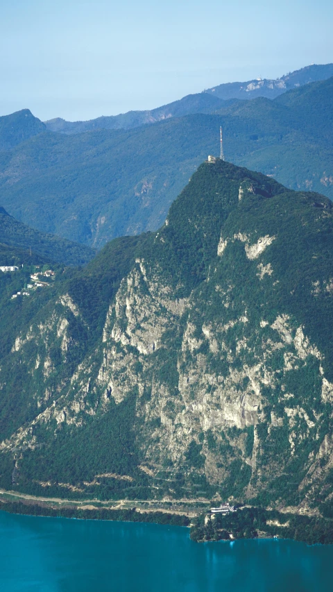 mountains that are in the background and some water below