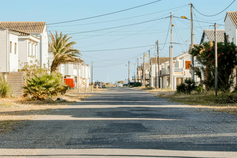 a street lined with small houses on either side