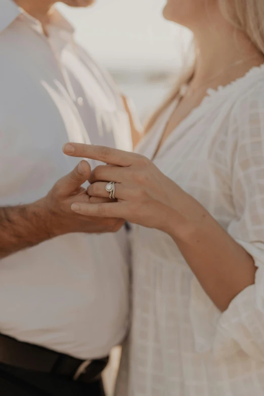 a couple in love holding hands