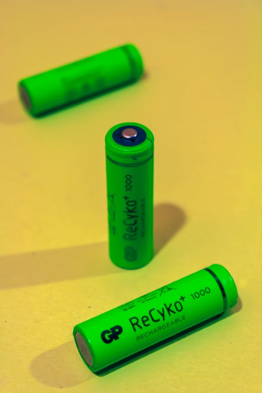 the batteries are placed neatly on the surface