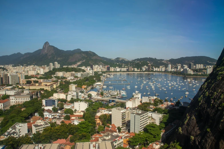 a large body of water surrounded by city skylines