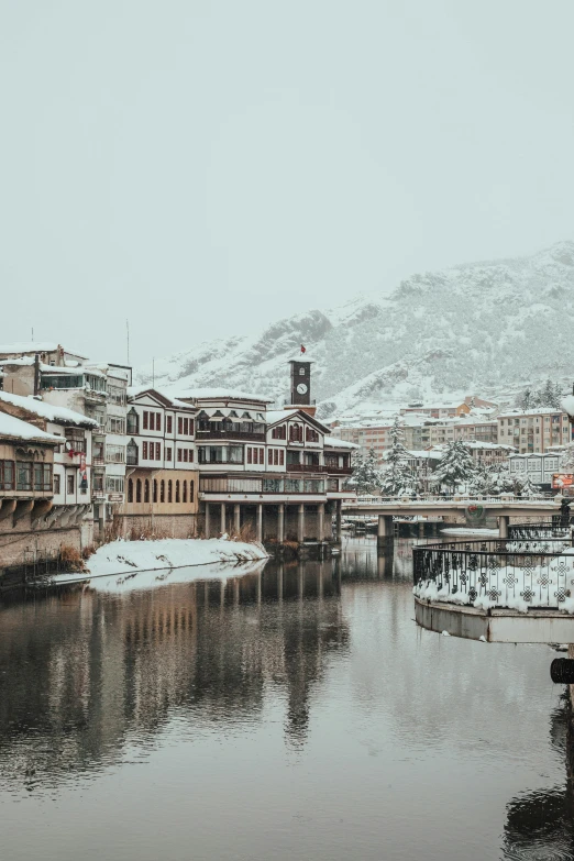 there is a picture of a town covered in snow