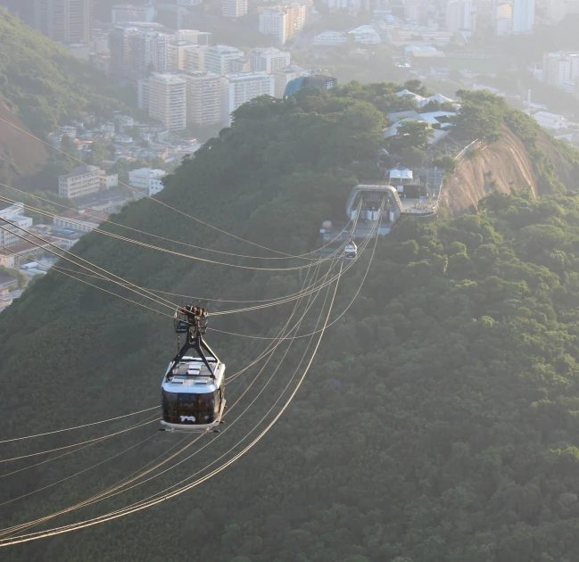 the aerial po shows a train on a train track