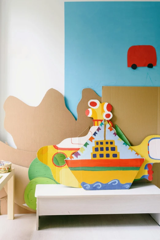 the interior of a children's room with various toys