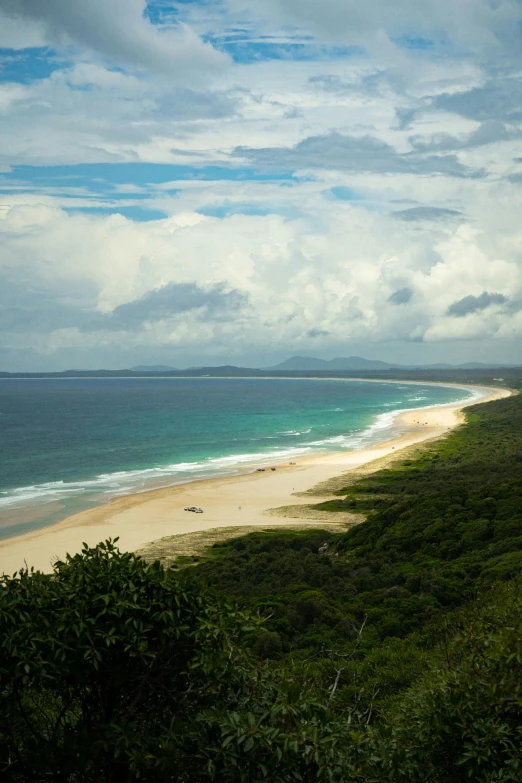 a beautiful beach in the afternoon sun on a cloudy day